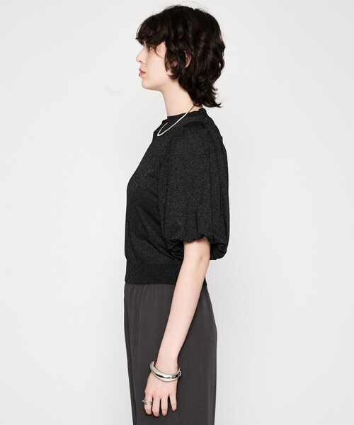 cloenc(クロエンス)の「【手洗い可】バルーンラメニットプルオーバー(ニット/セーター・レディース・ナチュラル/ブラック/パープル・02)」の15枚目の写真