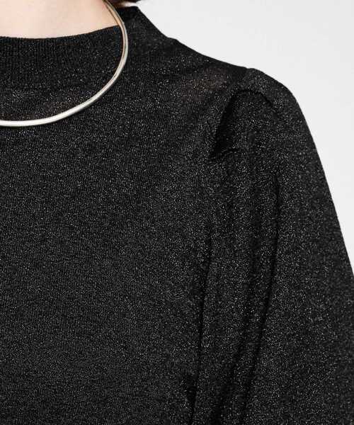 cloenc(クロエンス)の「【手洗い可】バルーンラメニットプルオーバー(ニット/セーター・レディース・ナチュラル/ブラック/パープル・02)」の18枚目の写真