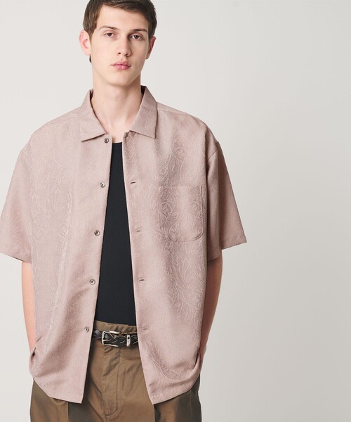 MONKEY TIME（モンキータイム）の「ジャガード シャツ（シャツ/ブラウス・メンズ・ライトピンク/ブラック・S/XL/L/M）」の2枚目の写真