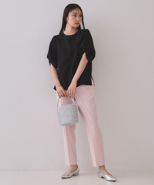 OPAQUE.CLIP（オペークドットクリップ）の「ラメバスケット調バケットバッグ（ハンドバッグ・レディース・ブラック/シルバー・00）」の11枚目の写真