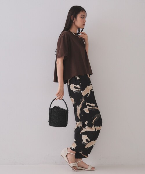 OPAQUE.CLIP（オペークドットクリップ）の「ラメバスケット調バケットバッグ（ハンドバッグ・レディース・ブラック/シルバー・00）」の9枚目の写真