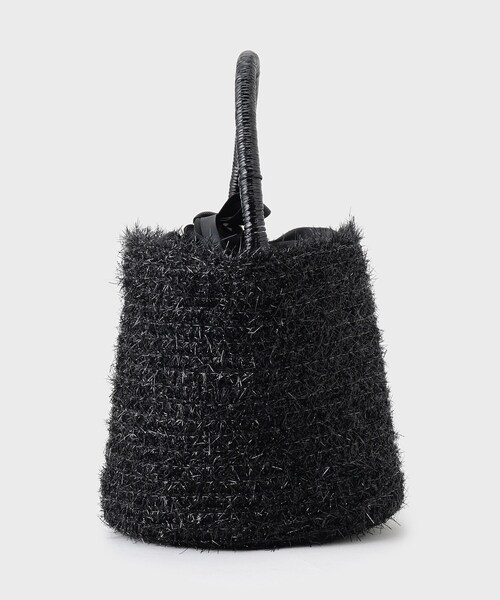 OPAQUE.CLIP（オペークドットクリップ）の「ラメバスケット調バケットバッグ（ハンドバッグ・レディース・ブラック/シルバー・00）」の6枚目の写真