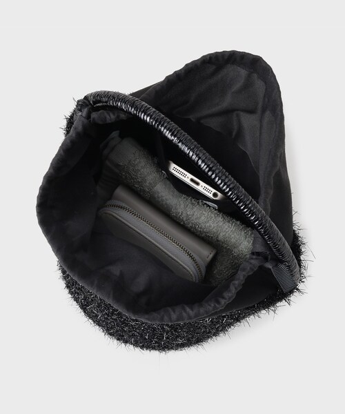 OPAQUE.CLIP（オペークドットクリップ）の「ラメバスケット調バケットバッグ（ハンドバッグ・レディース・ブラック/シルバー・00）」の14枚目の写真