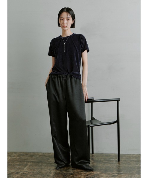 MIESROHE（ミースロエ）の「ﾘﾗｸｼｰｻﾃﾝﾊﾟﾝﾂ（その他パンツ・レディース・ダークネイビー/アイボリー/ブラック・0/1）」の2枚目の写真