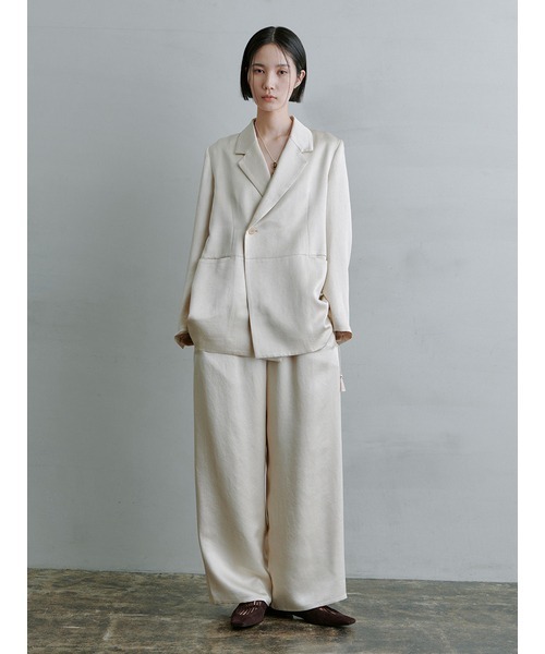 MIESROHE（ミースロエ）の「ﾘﾗｸｼｰｻﾃﾝﾊﾟﾝﾂ（その他パンツ・レディース・ダークネイビー/アイボリー/ブラック・0/1）」の12枚目の写真