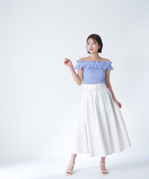 NATURAL BEAUTY BASIC スカート NATURAL BEAUTY BASIC」 スカート SMALL ブラウン レディース