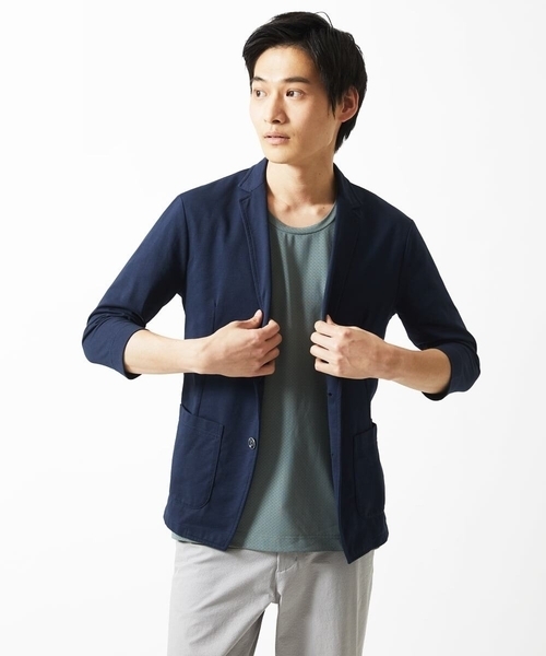 MK MICHEL KLEIN HOMME （エムケーミッシェルクランオム）の「【残りわずか！/在庫限り】トライクールカノコジャケット（テーラードジャケット・メンズ・ネイビー/ブルー・44/46/48/51）」の15枚目の写真