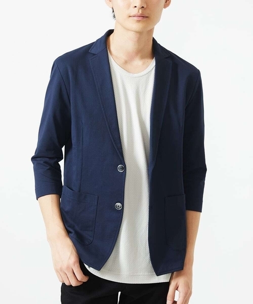 MK MICHEL KLEIN HOMME （エムケーミッシェルクランオム）の「【残りわずか！/在庫限り】トライクールカノコジャケット（テーラードジャケット・メンズ・ネイビー/ブルー・44/46/48/51）」の17枚目の写真