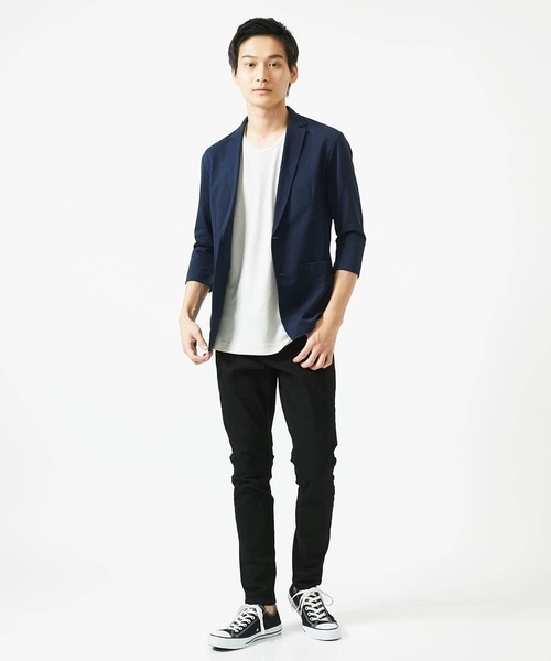 MK MICHEL KLEIN HOMME （エムケーミッシェルクランオム）の「【残りわずか！/在庫限り】トライクールカノコジャケット（テーラードジャケット・メンズ・ネイビー/ブルー・44/46/48/51）」の18枚目の写真