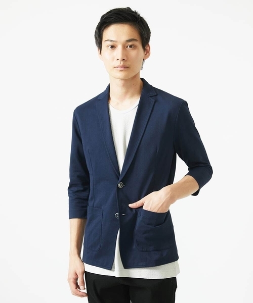 MK MICHEL KLEIN HOMME （エムケーミッシェルクランオム）の「【残りわずか！/在庫限り】トライクールカノコジャケット（テーラードジャケット・メンズ・ネイビー/ブルー・44/46/48/51）」の19枚目の写真