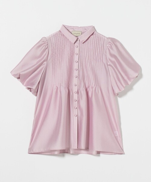 未使用に近い ユナイテッドアローズ　ピンタック ショートスリーブ ブラウス 白 UNITED ARROWS（ユナイテッドアローズ）の「EMBOS ピンタック