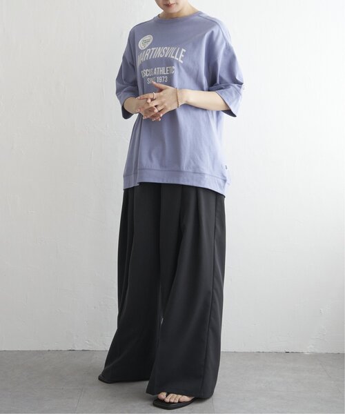 DISCUS ATHLETIC(ディスカス アスレチック)の「DISCUS ATHLETIC ロゴプリントルーズTシャツ(Tシャツ/カットソー・レディース・ブラック/サックスブルー/オフホワイト/チャコール/レッド・M)」の10枚目の写真