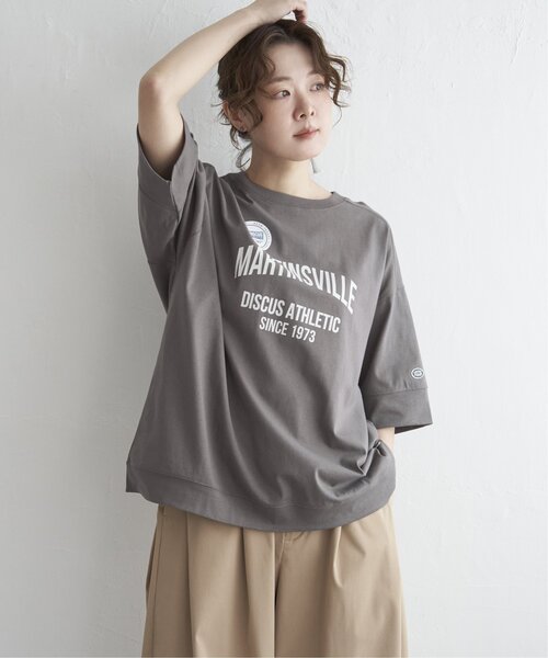 DISCUS ATHLETIC ロゴプリントルーズTシャツ（Tシャツ
