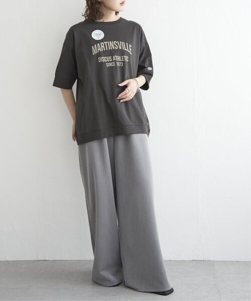 DISCUS ATHLETIC(ディスカス アスレチック)の「DISCUS ATHLETIC ロゴプリントルーズTシャツ(Tシャツ/カットソー・レディース・ブラック/サックスブルー/オフホワイト/チャコール/レッド・M)」の20枚目の写真