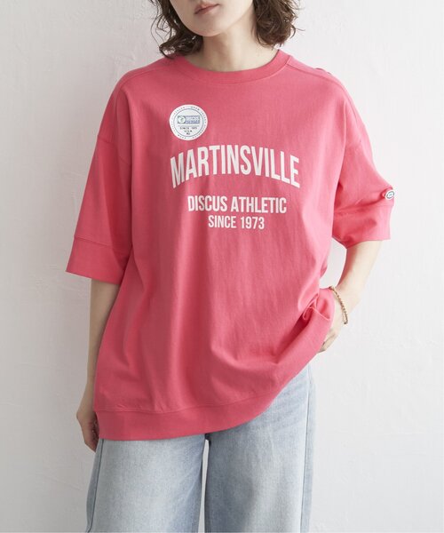 DISCUS ATHLETIC(ディスカス アスレチック)の「DISCUS ATHLETIC ロゴプリントルーズTシャツ(Tシャツ/カットソー・レディース・ブラック/サックスブルー/オフホワイト/チャコール/レッド・M)」の19枚目の写真