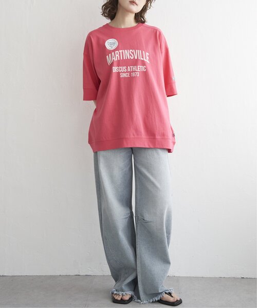 DISCUS ATHLETIC(ディスカス アスレチック)の「DISCUS ATHLETIC ロゴプリントルーズTシャツ(Tシャツ/カットソー・レディース・ブラック/サックスブルー/オフホワイト/チャコール/レッド・M)」の15枚目の写真
