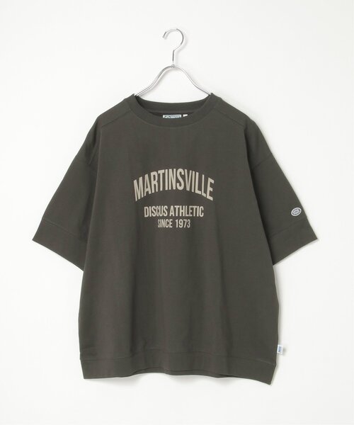 DISCUS ATHLETIC(ディスカス アスレチック)の「DISCUS ATHLETIC ロゴプリントルーズTシャツ(Tシャツ/カットソー・レディース・ブラック/サックスブルー/オフホワイト/チャコール/レッド・M)」の12枚目の写真