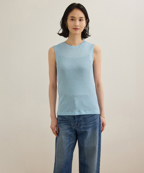 ROPE'（ロペ）の「【洗える】シアーフライスケープセットプルオーバー（Tシャツ/カットソー・レディース・ホワイト/ブルー/ブラック・FREE）」の12枚目の写真