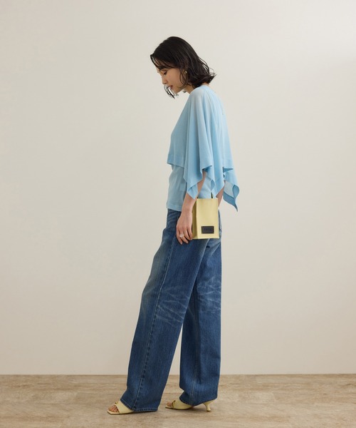 ROPE'（ロペ）の「【洗える】シアーフライスケープセットプルオーバー（Tシャツ/カットソー・レディース・ホワイト/ブルー/ブラック・FREE）」の16枚目の写真