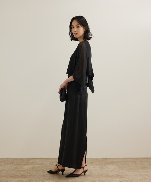 ROPE'（ロペ）の「【洗える】シアーフライスケープセットプルオーバー（Tシャツ/カットソー・レディース・ホワイト/ブルー/ブラック・FREE）」の20枚目の写真