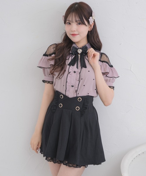 ROJITA(ロジータ)の「ハートフロッキー半袖フリルブラウス(シャツ/ブラウス・レディース・ホワイト/グレー/ピンク・FREE)」の16枚目の写真