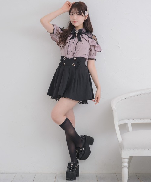 ROJITA(ロジータ)の「ハートフロッキー半袖フリルブラウス(シャツ/ブラウス・レディース・ホワイト/グレー/ピンク・FREE)」の22枚目の写真
