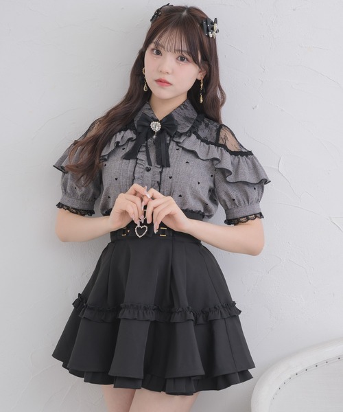 ROJITA(ロジータ)の「ハートフロッキー半袖フリルブラウス(シャツ/ブラウス・レディース・ホワイト/グレー/ピンク・FREE)」の18枚目の写真