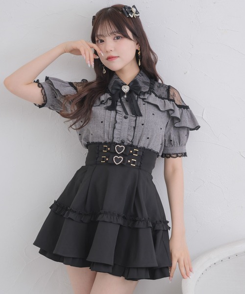 ROJITA(ロジータ)の「ハートフロッキー半袖フリルブラウス(シャツ/ブラウス・レディース・ホワイト/グレー/ピンク・FREE)」の19枚目の写真