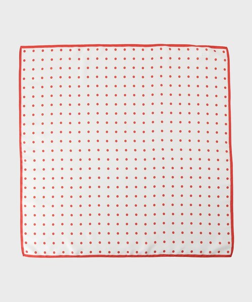 OPAQUE.CLIP（オペークドットクリップ）の「ドット柄スクエア大判スカーフ（バンダナ/スカーフ・レディース・ダークブラウン/ブラック/アイボリー・00）」の2枚目の写真