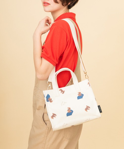 ACCOMMODE（アコモデ）の「エリクリン/スクエアミニショルダー（ショルダーバッグ・レディース・グレー/ベージュ/アイボリー・FREE）」の2枚目の写真