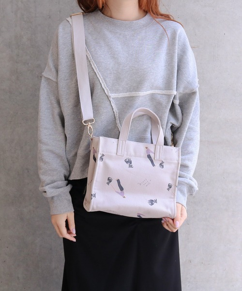 ACCOMMODE（アコモデ）の「エリクリン/スクエアミニショルダー（ショルダーバッグ・レディース・グレー/ベージュ/アイボリー・FREE）」の7枚目の写真