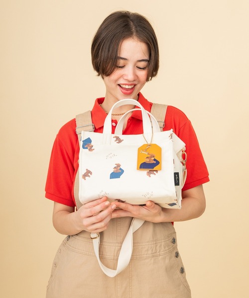 ACCOMMODE（アコモデ）の「エリクリン/スクエアミニショルダー（ショルダーバッグ・レディース・グレー/ベージュ/アイボリー・FREE）」の9枚目の写真