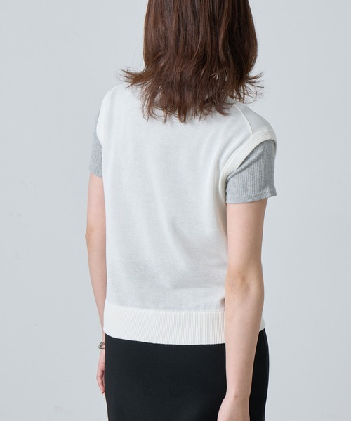 COLONY 2139（コロニートゥーワンスリーナイン）の「WEB限定 / ニットボタンベスト（ベスト・レディース・ブラック/オフホワイト/グレー・FREE）」の6枚目の写真