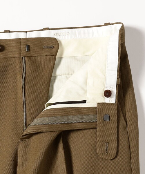 別注】ORTELO / シューカット 1プリーツ ウールギャバジン スラックス