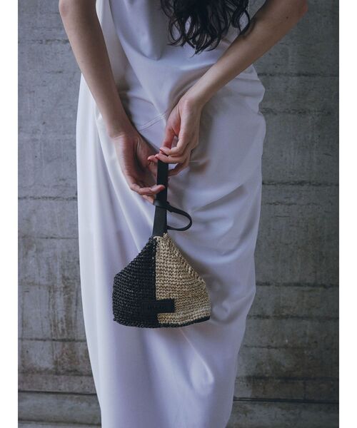 セール】BICOLOR RAFFIA MINI BAG / バイカラーラフィアミニバッグ