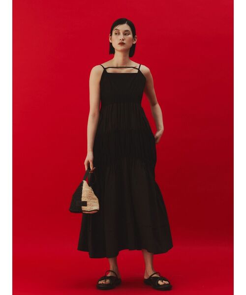 UN3D.（アンスリード）の「BICOLOR RAFFIA MINI BAG / バイカラーラフィアミニバッグ（ハンドバッグ・レディース・ブラック/オレンジ・FREE）」の8枚目の写真