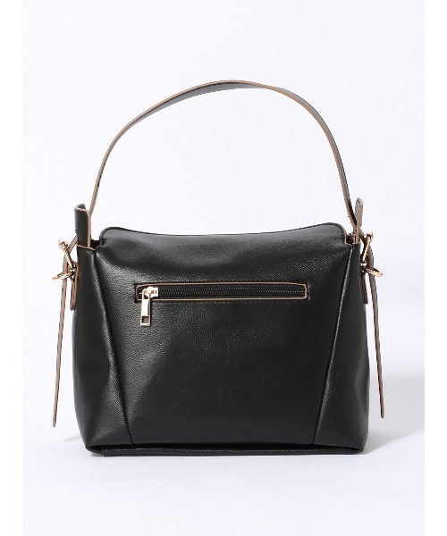 SUIT SQUARE（スーツスクエア）の「WEB限定 2WAYハンドバッグ フェイクレザー（ハンドバッグ・レディース・ブラック系/ブルー系/ライトグレー系・F）」の8枚目の写真