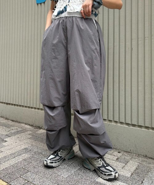 CIAOPANIC TYPY(チャオパニックティピー)の「【UNISEX】ナイロン切り替えパンツ(その他パンツ・レディース・ホワイト/ブラック/カーキ/グレー・MEDIUM/LARGE)」の20枚目の写真