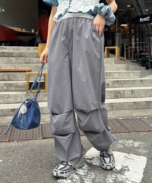 CIAOPANIC TYPY(チャオパニックティピー)の「【UNISEX】ナイロン切り替えパンツ(その他パンツ・レディース・ホワイト/ブラック/カーキ/グレー・MEDIUM/LARGE)」の19枚目の写真