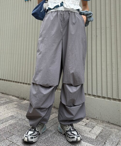 CIAOPANIC TYPY(チャオパニックティピー)の「【UNISEX】ナイロン切り替えパンツ(その他パンツ・レディース・ホワイト/ブラック/カーキ/グレー・MEDIUM/LARGE)」の17枚目の写真