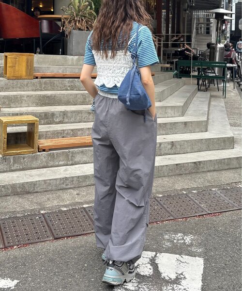 CIAOPANIC TYPY(チャオパニックティピー)の「【UNISEX】ナイロン切り替えパンツ(その他パンツ・レディース・ホワイト/ブラック/カーキ/グレー・MEDIUM/LARGE)」の15枚目の写真