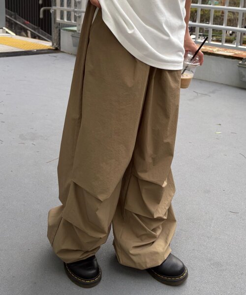 CIAOPANIC TYPY(チャオパニックティピー)の「【UNISEX】ナイロン切り替えパンツ(その他パンツ・レディース・ホワイト/ブラック/カーキ/グレー・MEDIUM/LARGE)」の14枚目の写真