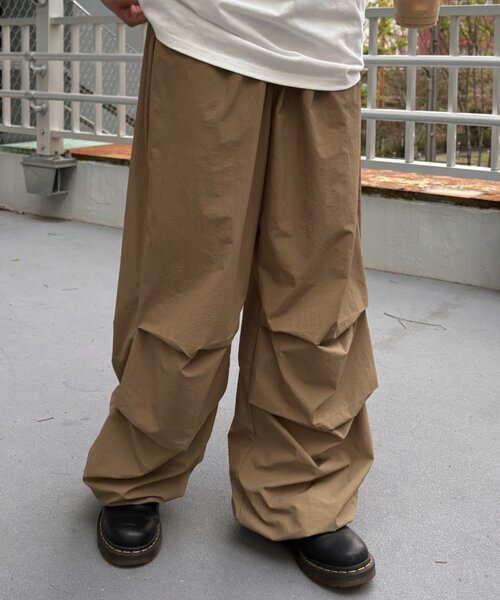 CIAOPANIC TYPY(チャオパニックティピー)の「【UNISEX】ナイロン切り替えパンツ(その他パンツ・レディース・ホワイト/ブラック/カーキ/グレー・MEDIUM/LARGE)」の12枚目の写真