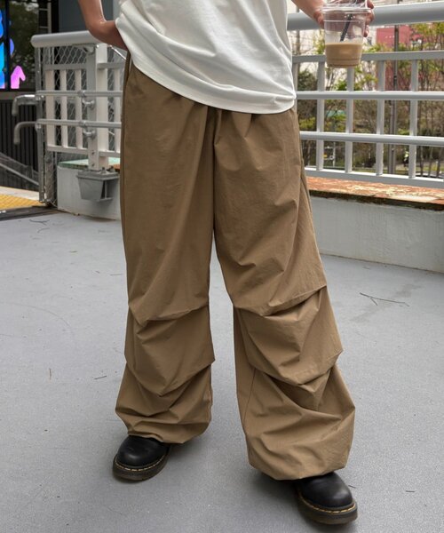 CIAOPANIC TYPY(チャオパニックティピー)の「【UNISEX】ナイロン切り替えパンツ(その他パンツ・レディース・ホワイト/ブラック/カーキ/グレー・MEDIUM/LARGE)」の11枚目の写真