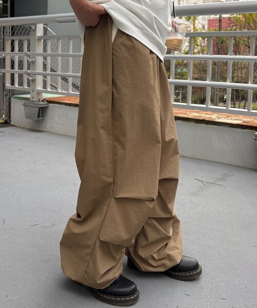 CIAOPANIC TYPY(チャオパニックティピー)の「【UNISEX】ナイロン切り替えパンツ(その他パンツ・レディース・ホワイト/ブラック/カーキ/グレー・MEDIUM/LARGE)」の10枚目の写真