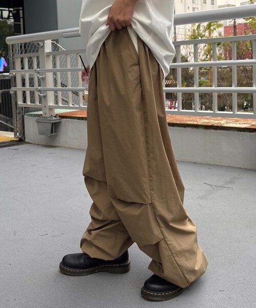 CIAOPANIC TYPY(チャオパニックティピー)の「【UNISEX】ナイロン切り替えパンツ(その他パンツ・レディース・ホワイト/ブラック/カーキ/グレー・MEDIUM/LARGE)」の8枚目の写真