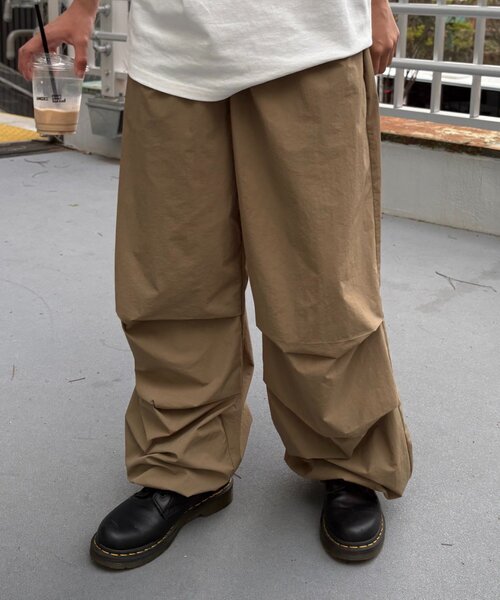 CIAOPANIC TYPY(チャオパニックティピー)の「【UNISEX】ナイロン切り替えパンツ(その他パンツ・レディース・ホワイト/ブラック/カーキ/グレー・MEDIUM/LARGE)」の7枚目の写真