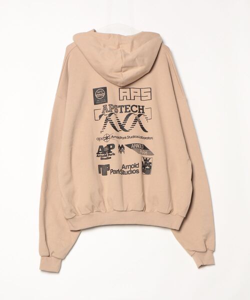2AM(ツーエイエム)の「ARNOLD PARK STUDIOS / SCIENCE MULTI LOGO ZIP THROUGH HOODIE(パーカー・メンズ・ベージュ・X-LARGE)」の2枚目の写真