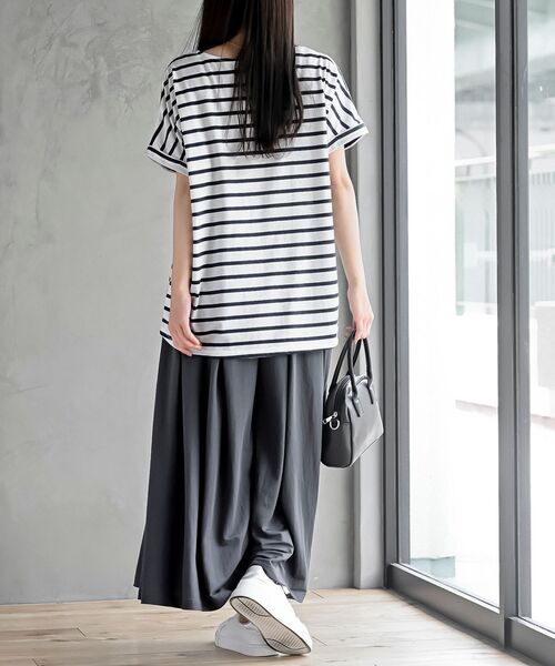 rps（アールピーエス）の「接触冷感ツータックワイドパンツ（その他パンツ・レディース・チャコールグレー/ブラック/グレイッシュベージュ/ライトカーキ・M）」の7枚目の写真