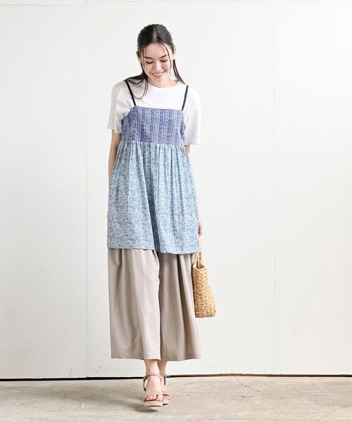 rps（アールピーエス）の「接触冷感ツータックワイドパンツ（その他パンツ・レディース・チャコールグレー/ブラック/グレイッシュベージュ/ライトカーキ・M）」の22枚目の写真